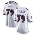 Ncoe B.Ravens #79 Ronnie Stanley Player White Home Game Stitched Jerseys