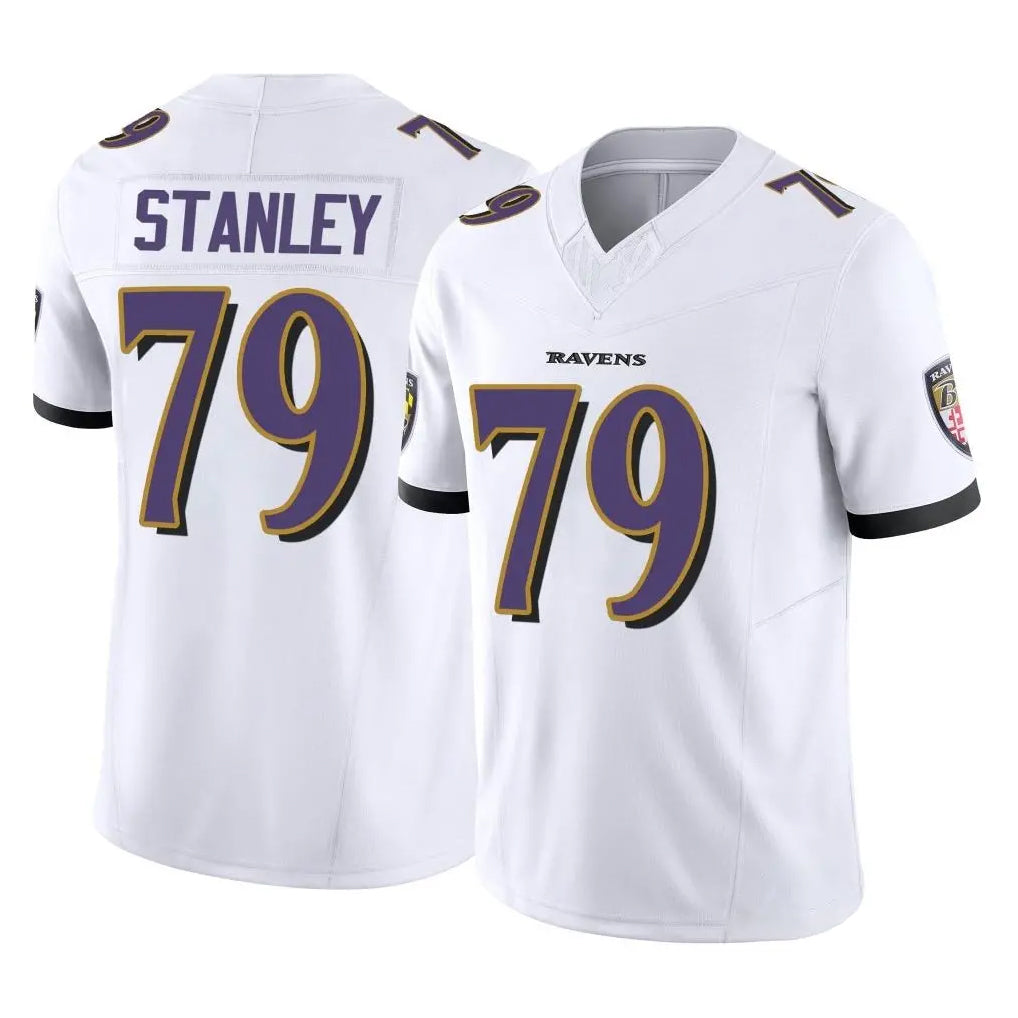 Ncoe B.Ravens #79 Ronnie Stanley Player White Vapor F.U.S.E. Limited Home Game Stitched Jerseys