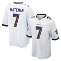 Ncoe B.Ravens #7 Rashod Bateman Player White Game Home Stitched Jerseys