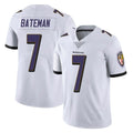 Ncoe B.Ravens #7 Rashod Bateman Player White Vapor F.U.S.E. Limited Stitched Jerseys