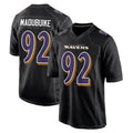 Ncoe B.Ravens #92 Nnamdi Madubuike Player Black Carbon Fashion Home Game Stitched Jerseys
