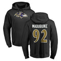 Ncoe B.Ravens #92 Nnamdi Madubuike Player Black Pullover Hoodie Stitched Jerseys