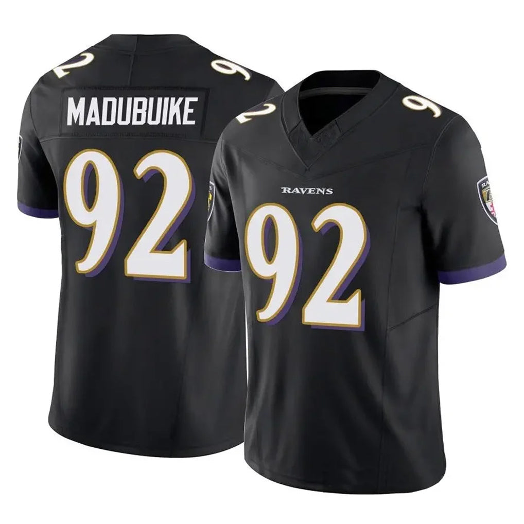 Ncoe B.Ravens #92 Nnamdi Madubuike Player Black Vapor F.U.S.E. Limited Stitched Jerseys