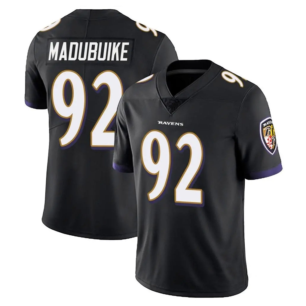 Ncoe B.Ravens #92 Nnamdi Madubuike Player Black Vapor Untouchable Limited Home Game Stitched Jerseys