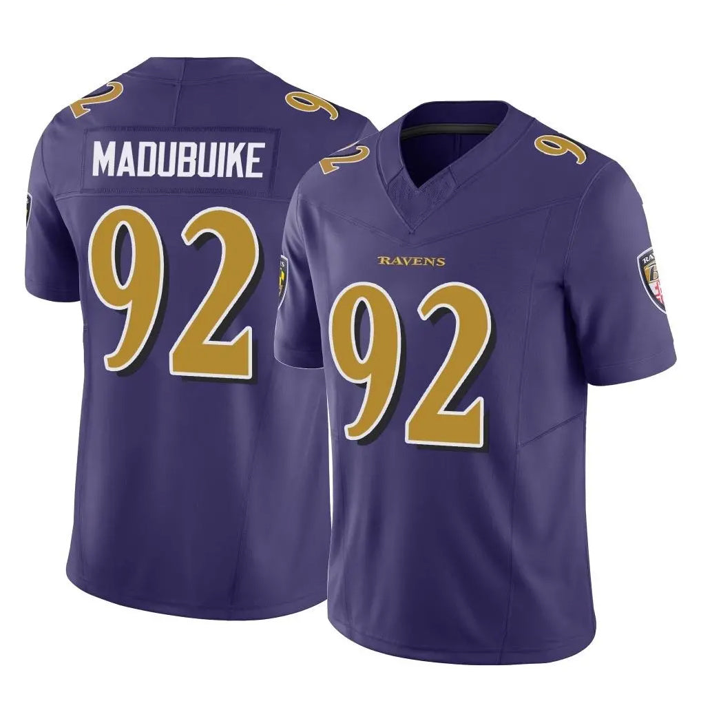 Ncoe B.Ravens #92 Nnamdi Madubuike Player Purple Vapor F.U.S.E. Limited Stitched Jerseys