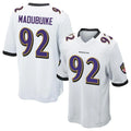 Ncoe B.Ravens #92 Nnamdi Madubuike Player White Alternate Home Game Stitched Jerseys
