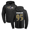 Ncoe B.Ravens #95 Tavius Robinson Player Black Pullover Hoodie Stitched Jerseys
