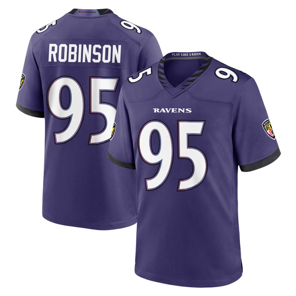 Ncoe B.Ravens #95 Tavius Robinson Player Purple Limited Home Game Stitched Jerseys