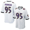 Ncoe B.Ravens #95 Tavius Robinson Player White Home Game Stitched Jerseys