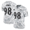 Ncoe B.Ravens #98 Travis Jones Player Arctic Camo Salute to Service Limited Stitched Jerseys