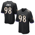 Ncoe B.Ravens #98 Travis Jones Player Black Home Game Stitched Jerseys