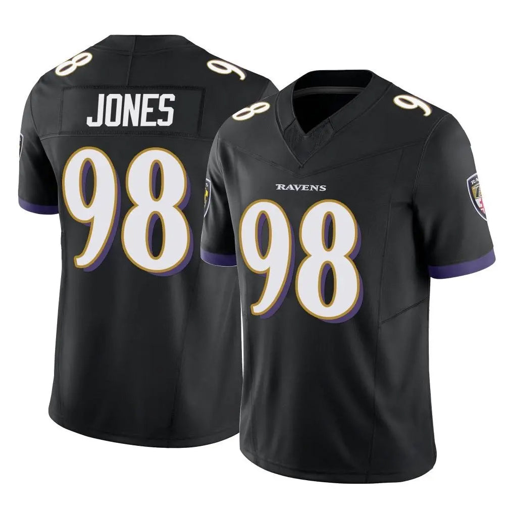 Ncoe B.Ravens #98 Travis Jones Player Black Vapor F.U.S.E. Limited Stitched Jerseys
