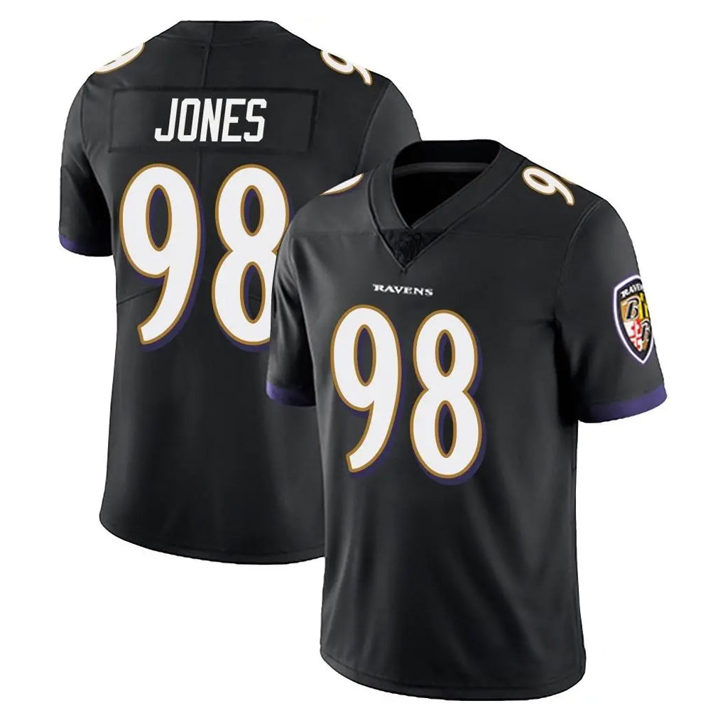Ncoe B.Ravens #98 Travis Jones Player Black Vapor Untouchable Limited Home Game Stitched Jerseys