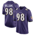 Ncoe B.Ravens #98 Travis Jones Player Purple Home Game Stitched Jerseys
