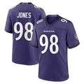 Ncoe B.Ravens #98 Travis Jones Player Purple Limited Home Game Stitched Jerseys
