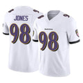 Ncoe B.Ravens #98 Travis Jones Player White Vapor F.U.S.E. Limited Home Game Stitched Jerseys