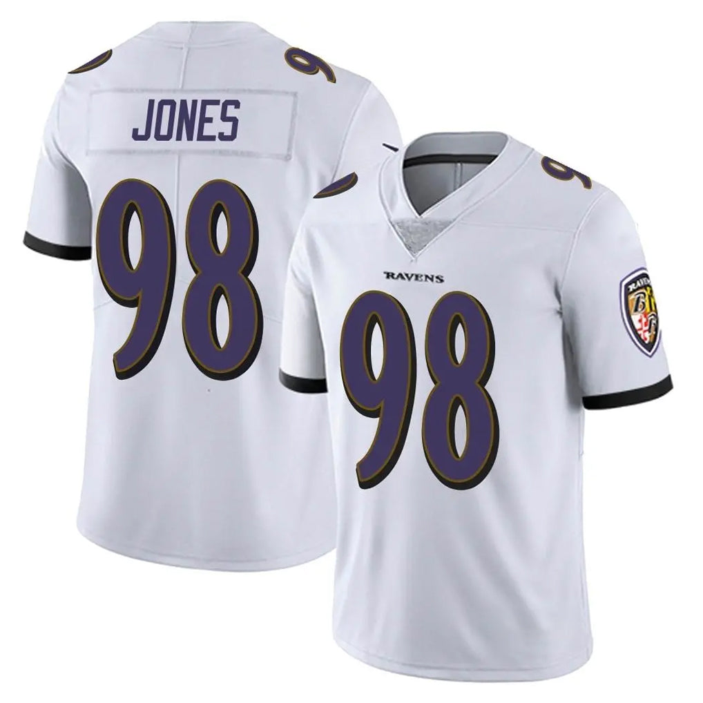 Ncoe B.Ravens #98 Travis Jones Player White Vapor F.U.S.E. Limited Stitched Jerseys