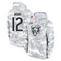 Ncoe C.Bears #12 Devin Bush Player Arctic Camo Salute to Service Pullover Hoodies Limited Stitched Jerseys
