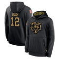 Ncoe C.Bears #12 Devin Bush Player Black Salute to Service Pullover Hoodies Limited Stitched Jerseys