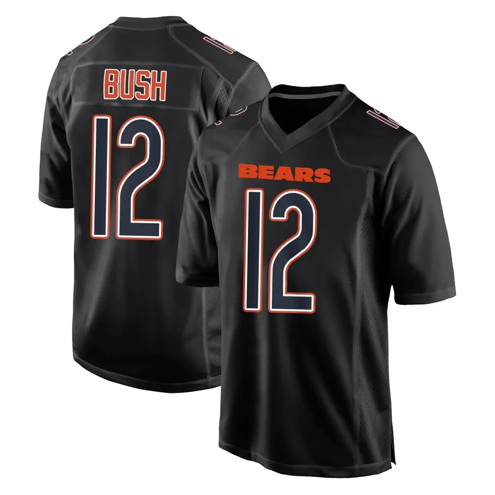 Ncoe C.Bears #12 Devin Bush Player Carbon Black Fashion Game Stitched Jerseys