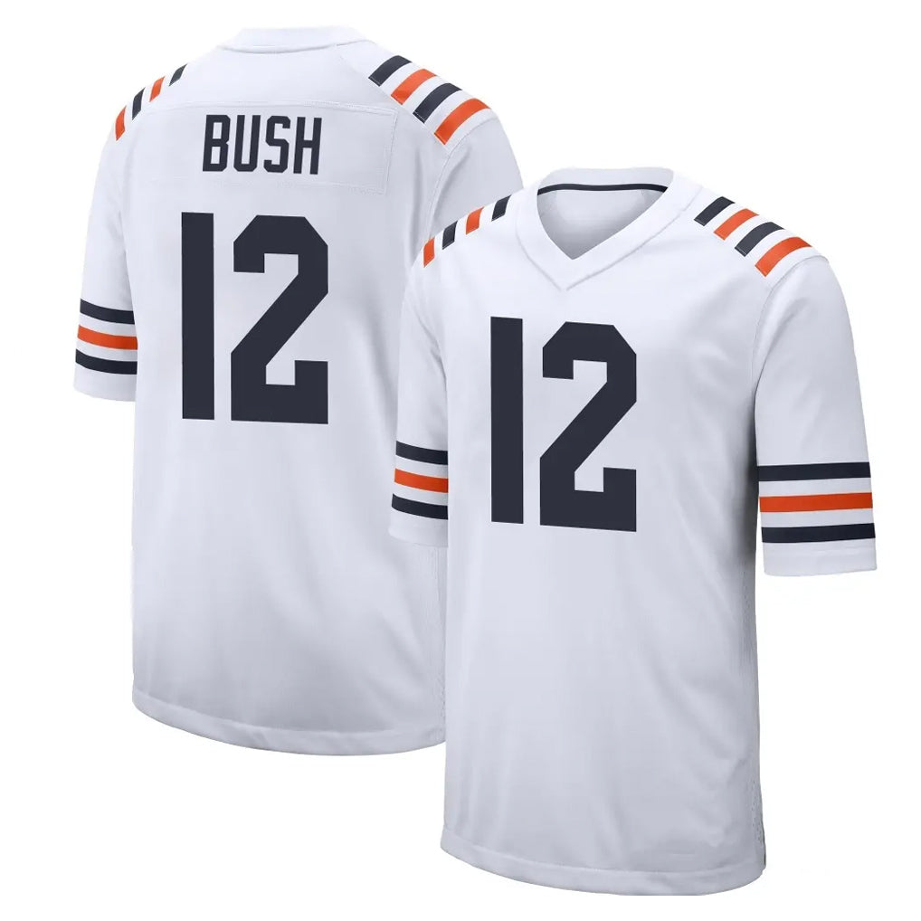 Ncoe C.Bears #12 Devin Bush Player White Classic Home Game Stitched Jerseys
