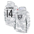 Ncoe C.Bears #14 Kalif Raymond Player Arctic Camo Salute to Service Pullover Hoodies Limited Stitched Jerseys