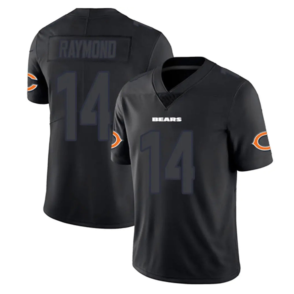 Ncoe C.Bears #14 Kalif Raymond Player Black Impact Limited Game Stitched Jerseys