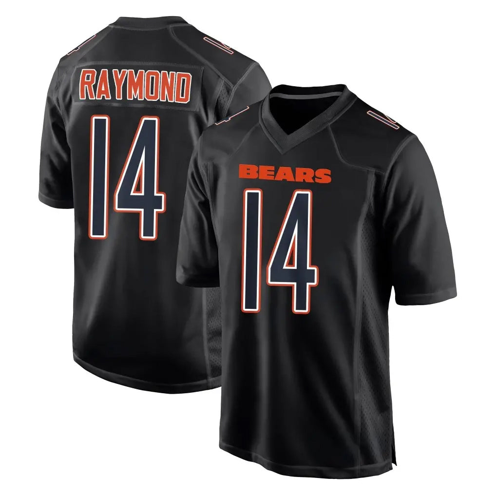 Ncoe C.Bears #14 Kalif Raymond Player Carbon Black Fashion Game Stitched Jerseys