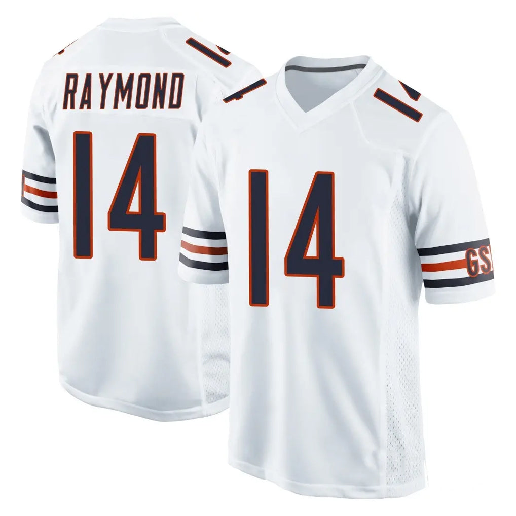 Ncoe C.Bears #14 Kalif Raymond Player White Home Game Stitched Jerseys
