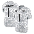 Ncoe C.Bears #1 Jaylon Johnson Player Arctic Camo Salute to Service Limited Stitched Jerseys