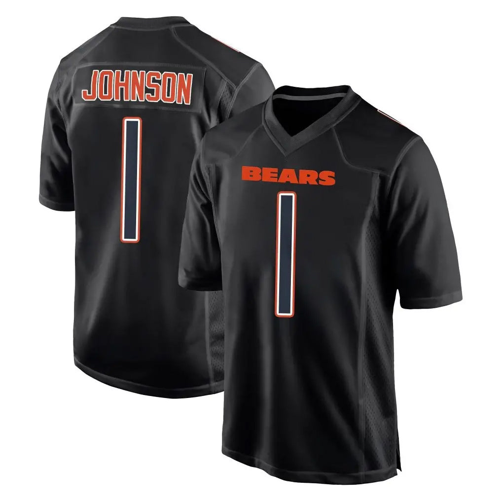 Ncoe C.Bears #1 Jaylon Johnson Player Carbon Black Fashion Game Stitched Jerseys