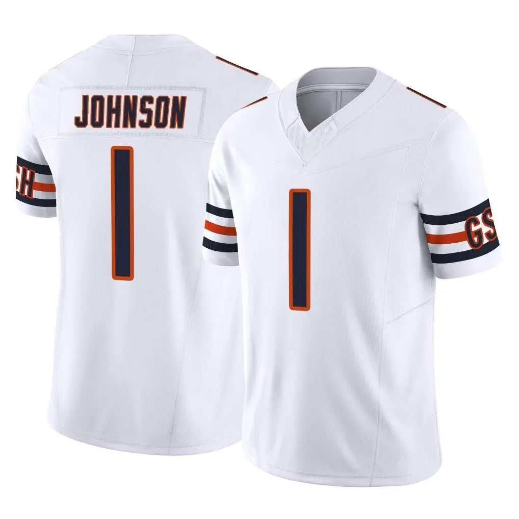 Ncoe C.Bears #1 Jaylon Johnson Player White Vapor F.U.S.E. Limited Home Game Stitched Jerseys