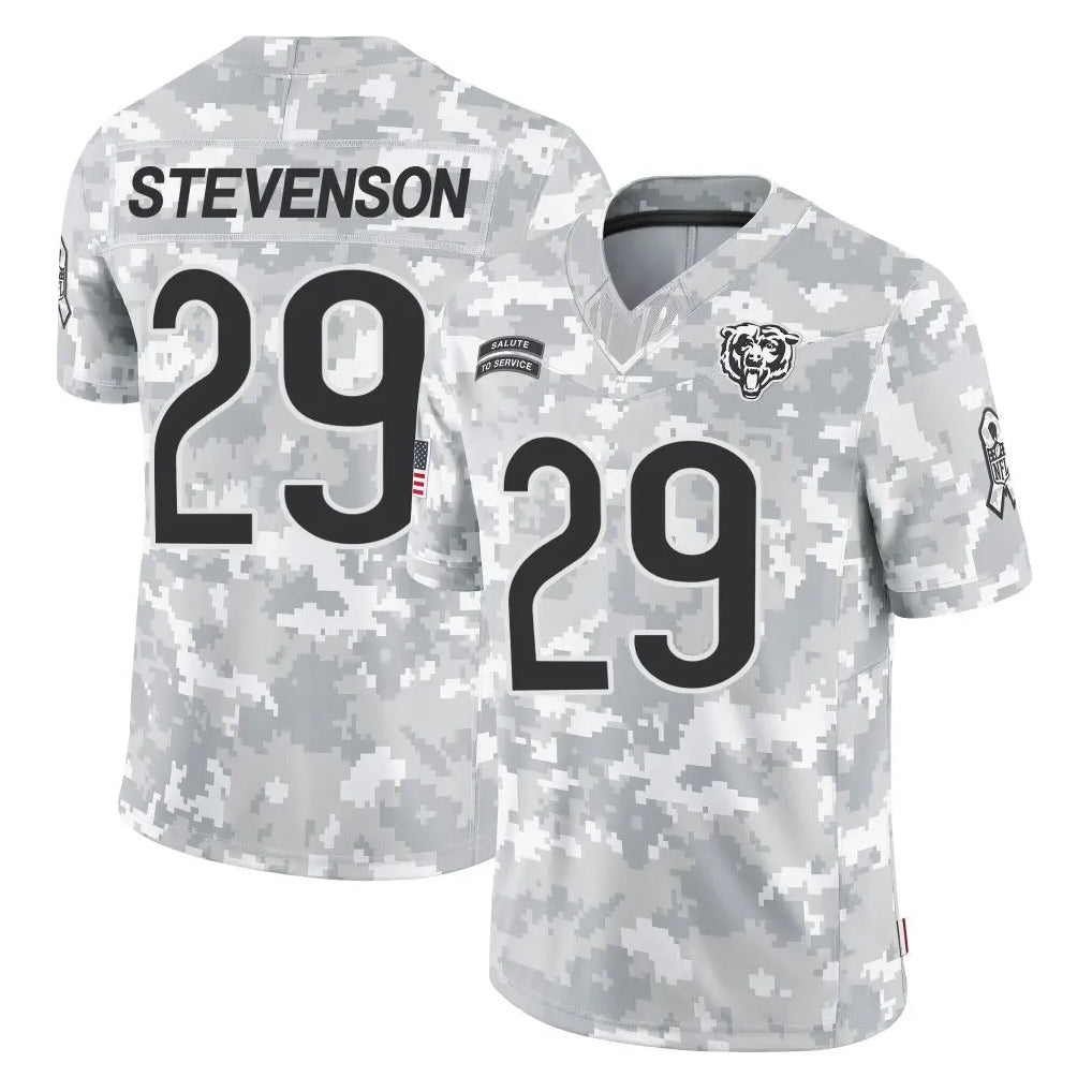 Ncoe C.Bears #29 Tyrique Stevenson Player Arctic Camo Salute to Service Limited Stitched Jerseys