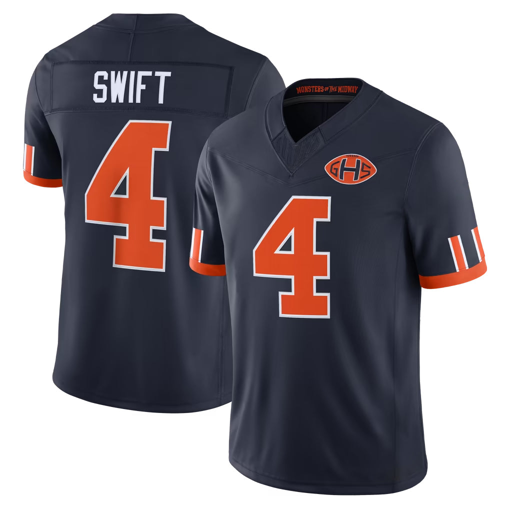 Ncoe C.Bears #4 D'Andre Swift Player Navy Limited 2026 Rivalries Collection Home Game Stitched Jerseys