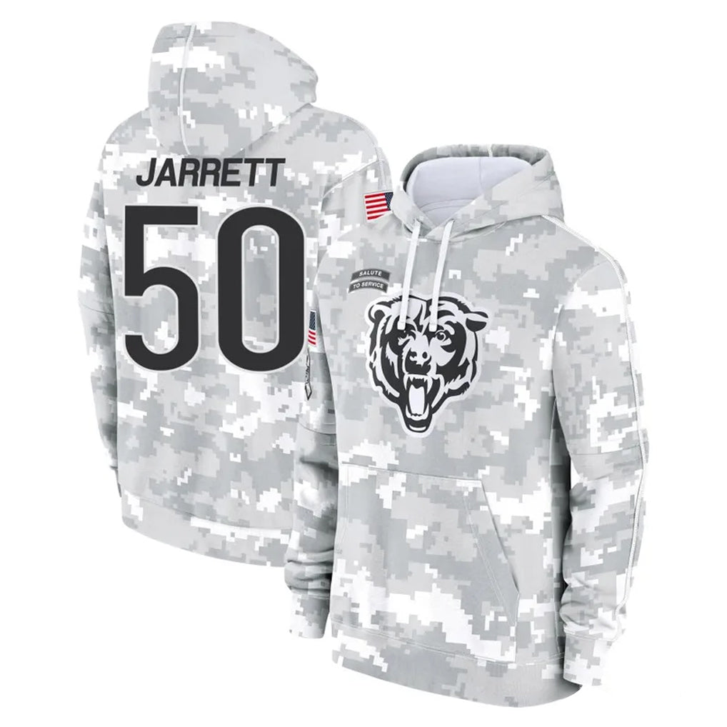 Ncoe C.Bears #50 Grady Jarrett Player Arctic Camo Salute to Service Pullover Hoodies Limited Stitched Jerseys