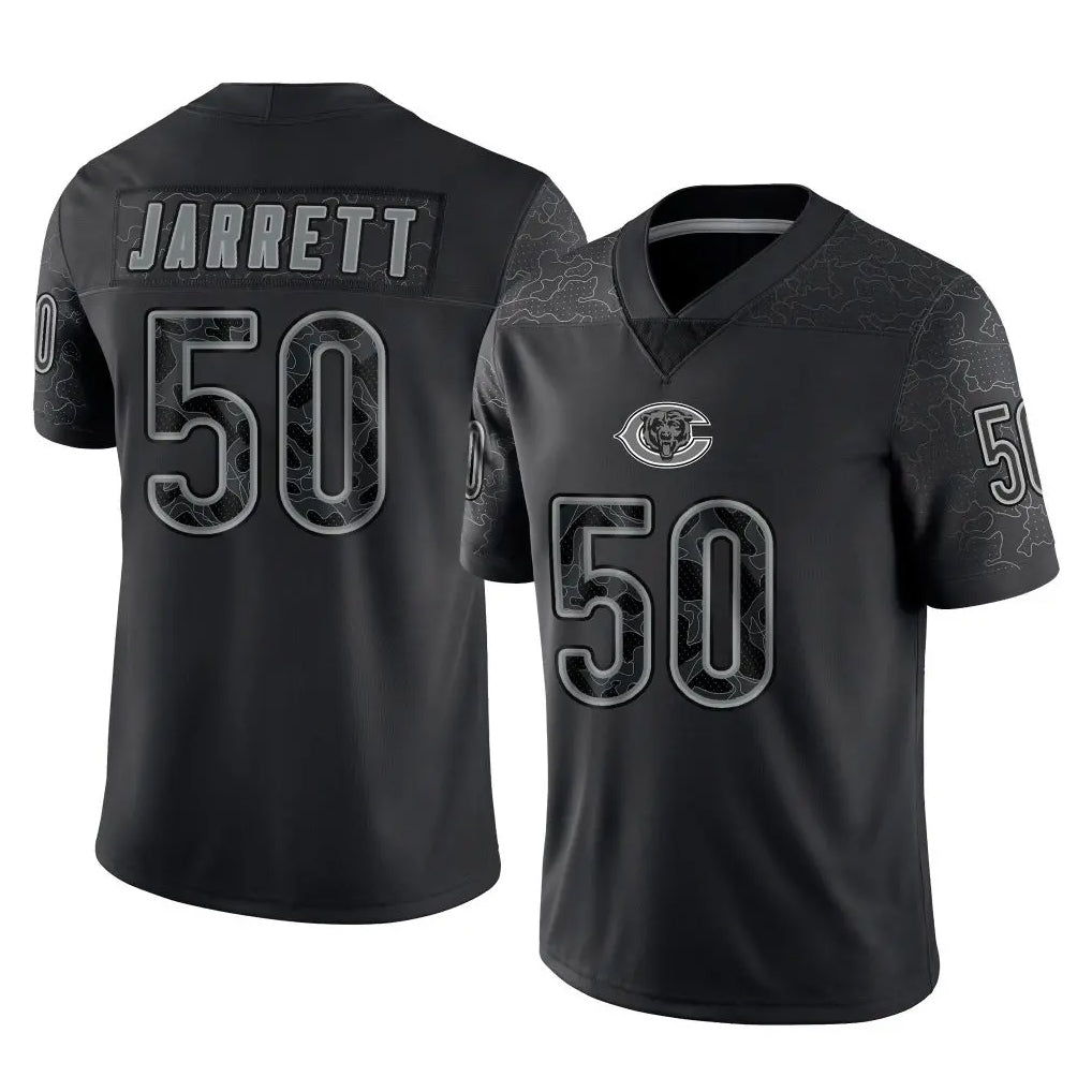 Ncoe C.Bears #50 Grady Jarrett Player Black REFLECTIVE Limited Game Stitched Jerseys