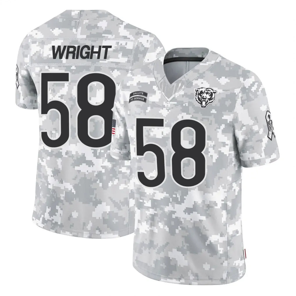 Ncoe C.Bears #58 Darnell Wright Player Arctic Camo Salute to Service Limited Stitched Jerseys