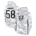 Ncoe C.Bears #58 Darnell Wright Player Arctic Camo Salute to Service Pullover Hoodies Limited Stitched Jerseys