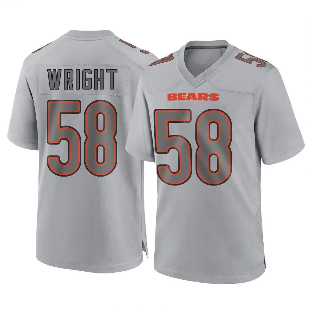 Ncoe C.Bears #58 Darnell Wright Player Gray Atmosphere Fashion Game Stitched Jerseys