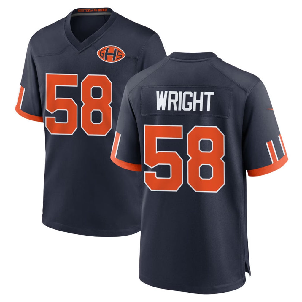 Ncoe C.Bears #58 Darnell Wright Player Navy 2026 Rivalries Collection Home Game Stitched Jerseys