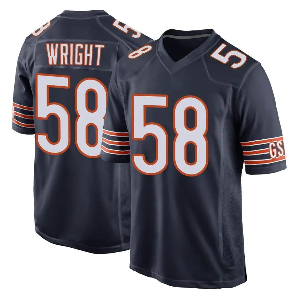 Ncoe C.Bears #58 Darnell Wright Player Navy Home Game Stitched Jerseys
