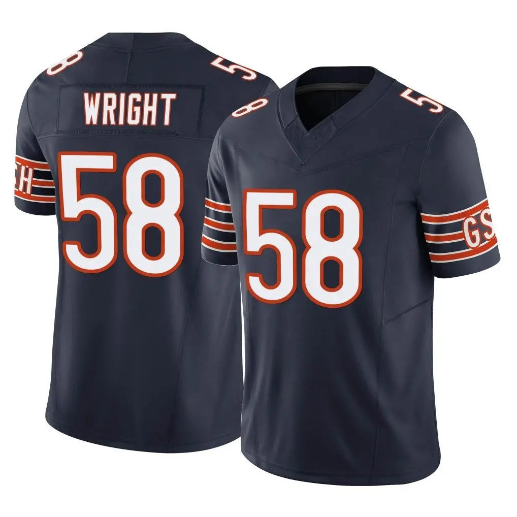Ncoe C.Bears #58 Darnell Wright Player Navy Vapor F.U.S.E. Limited Home Game Stitched Jerseys