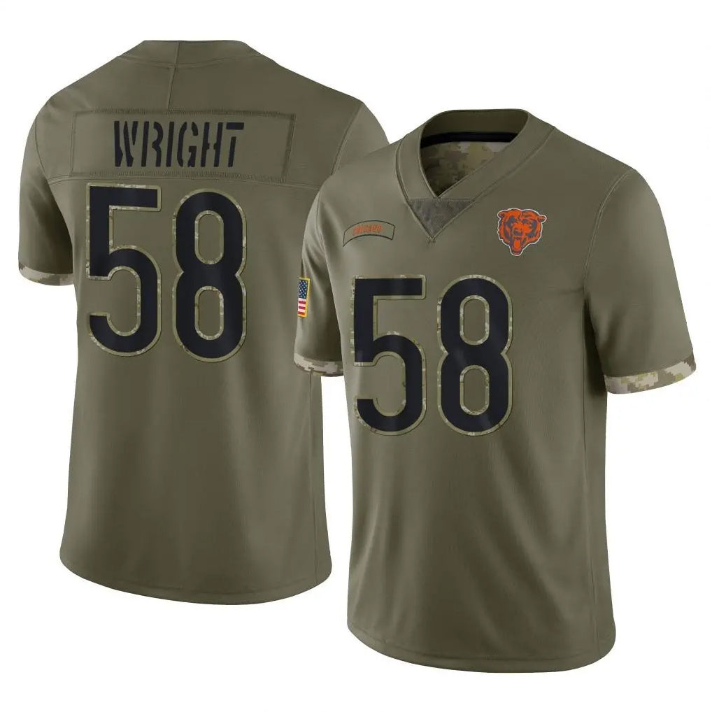 Ncoe C.Bears #58 Darnell Wright Player Olive Salute to Service Limited Game Stitched Jerseys