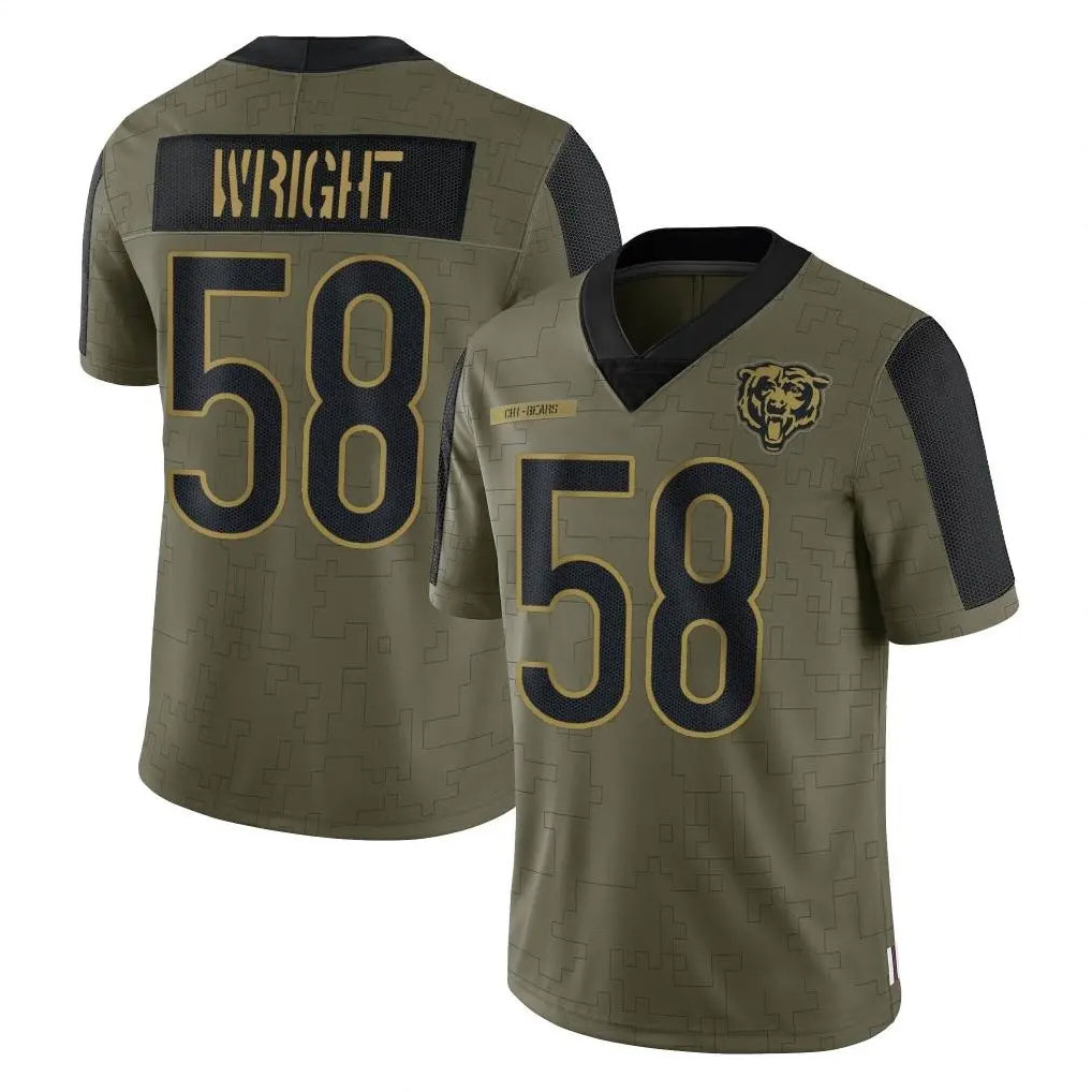 Ncoe C.Bears #58 Darnell Wright Player Olive Salute to Service Limited Stitched Jerseys