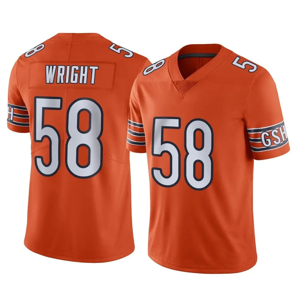 Ncoe C.Bears #58 Darnell Wright Player Orange Alternate Vapor Limited Home Game Stitched Jerseys