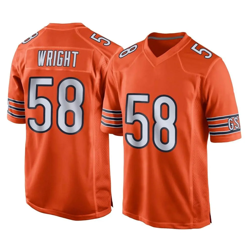 Ncoe C.Bears #58 Darnell Wright Player Orange Home Game Stitched Jerseys