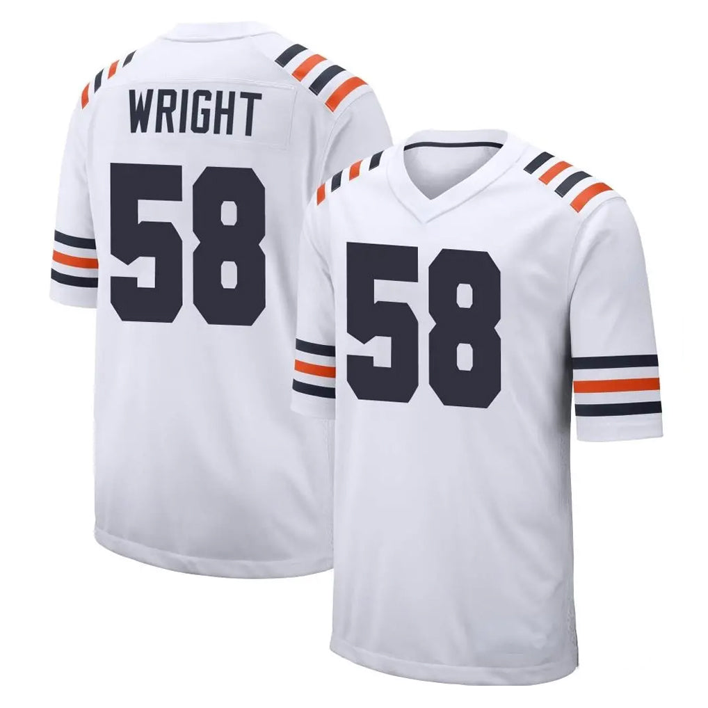 Ncoe C.Bears #58 Darnell Wright Player White Classic Home Game Stitched Jerseys