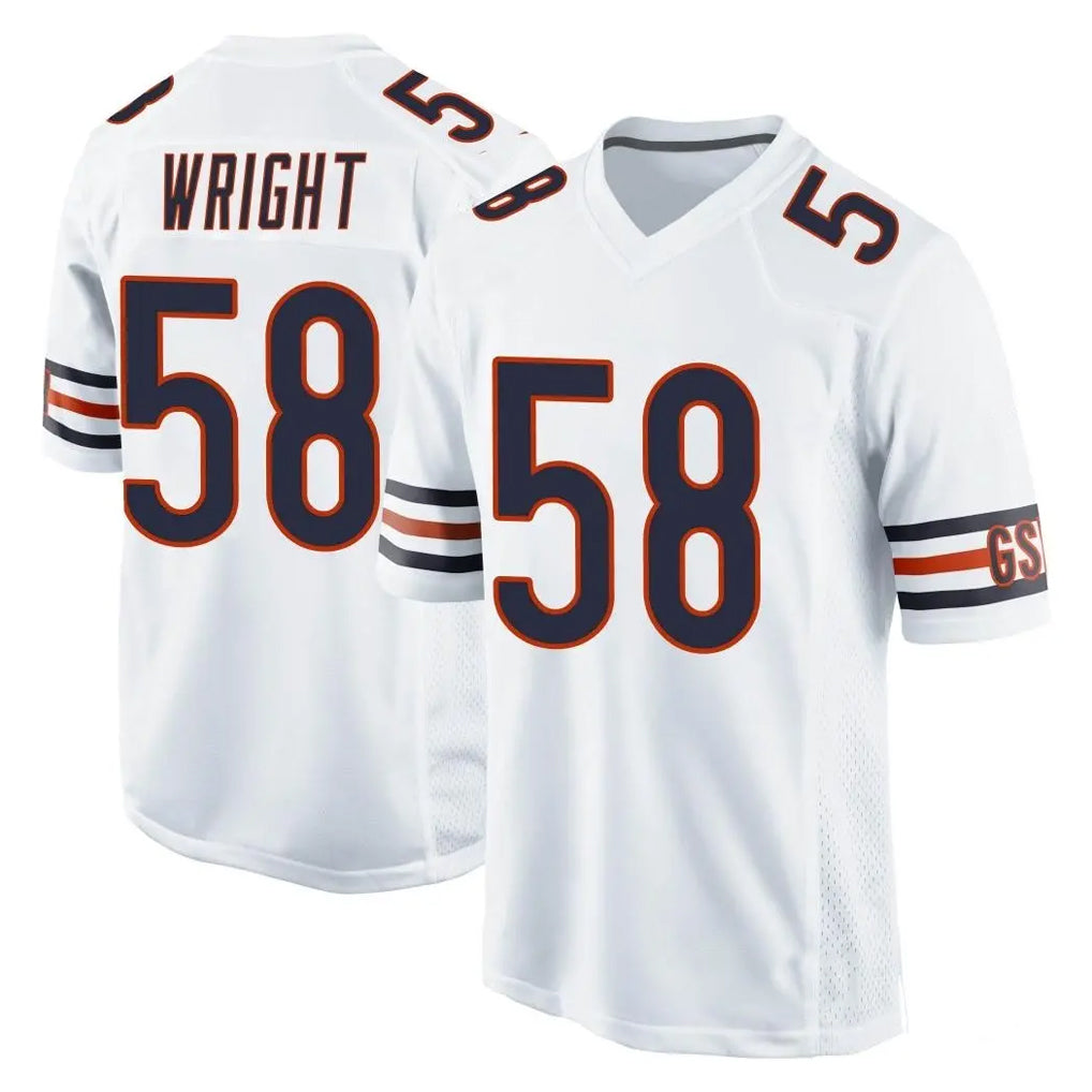 Ncoe C.Bears #58 Darnell Wright Player White Home Game Stitched Jerseys