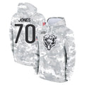 Ncoe C.Bears #70 Braxton Jones Player Arctic Camo Salute to Service Pullover Hoodies Limited Stitched Jerseys