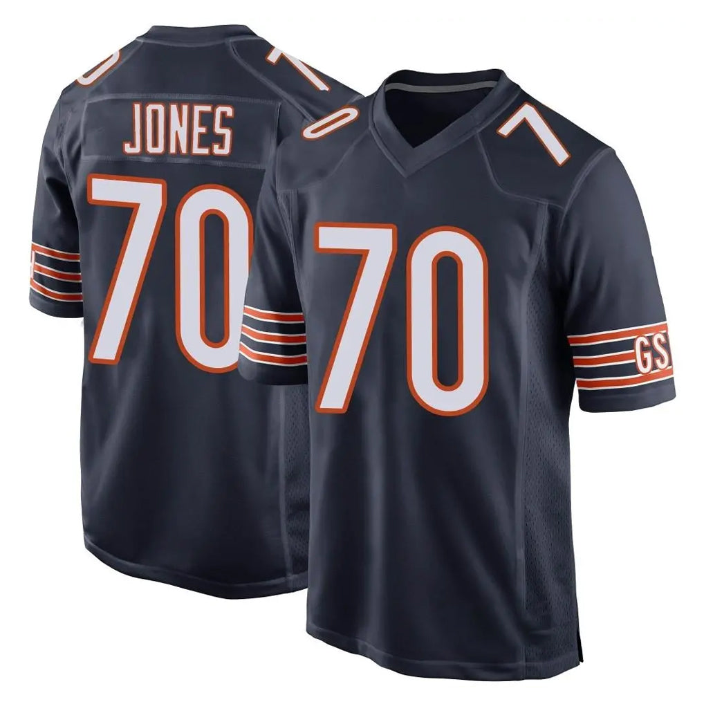 Ncoe C.Bears #70 Braxton Jones Player Navy Home Game Stitched Jerseys